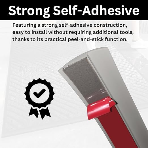 Maxiroc Floor Transition Strip Self Adhesive Carpet Wood Tile Vinyl Flooring Laminate Transition Cover Edge Trim Gap Doorway Threshold for Uneven Floors Heights Within 5 mm (120 inches, Gray Forest)