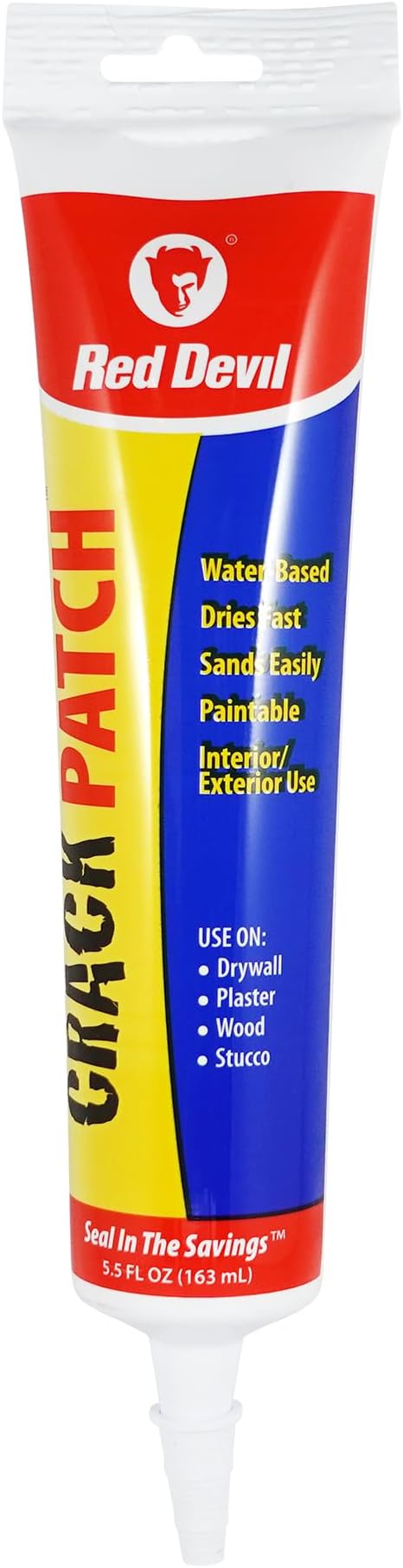 Red Devil 0805 Crack Patch Premium Acrylic Spackling, 5.5 Oz. Squeeze Tube