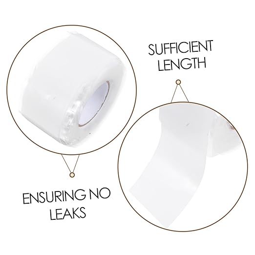 Cabilock 1 Roll Pipe Repair Tape Wide Silicone Rubber Sealing Tape Strong Leak-Stop for Plumbing Quick Fix for Water Leaks