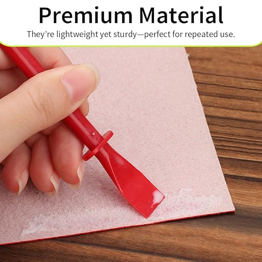 35Pcs 5 Color Plastic Glue Spreader Smear Plate Scraper Sticks Brushes Durable Flexible Easy to Clean Glue Applicator Spatula Kit Gap Filling Tool for Woodworking Leather Adhesive Projects