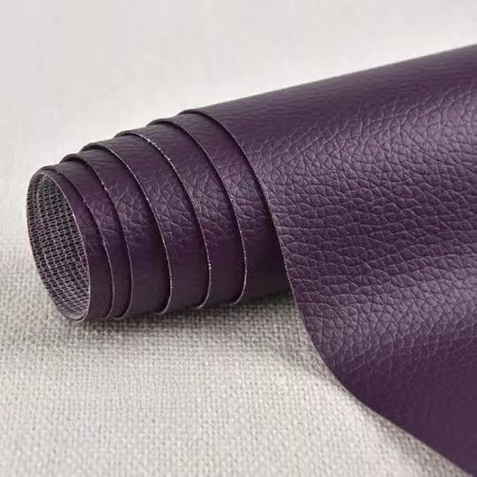 Self Adhesive Leather Repair Patch,Leather Repair Patch Tape Kit,Vinyl Repair Patches Waterproof for Couches,Furniture,Kitchen Cabinets,Car Seats (Deep Purple,7.87"×11.81")