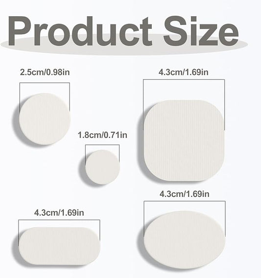 Self-Adhesive Nylon Patches Tent Repair Kit – Outdoor Gear Tenacious Repair Tape, Waterproof Fabric Patches for Clothes, Tent, Down Jacket, Backpack (45pcs, White