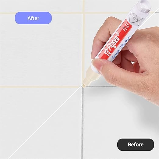 10 Piece Tile Grout Color Pen Refill Wall Gap Grout Renew Marker for Tiles Floor Kitchen Bathroom (Beige)
