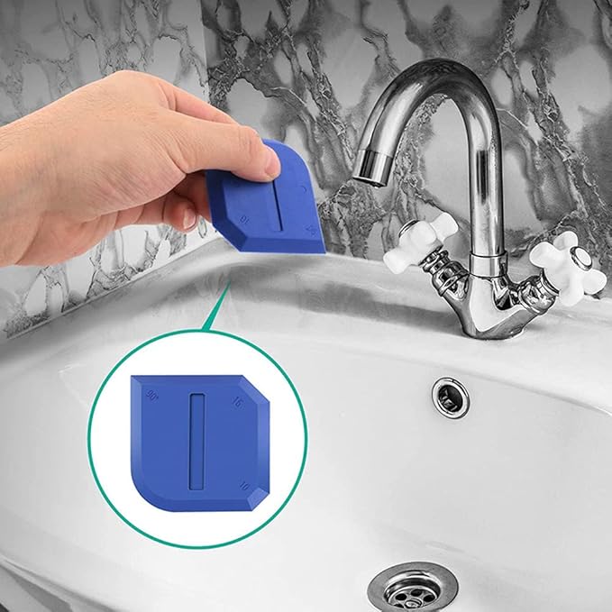 3 Pcs Silicone Caulking Tools, Sealant Grout Finishing Kit for Bathroom & Kitchen, Caulk Smoothing Tool Set, Grout Tool for Tile Sealing