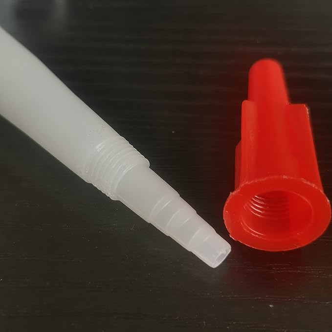 12 PACK Caulking Nozzle Extension Tube with Cover caulking extension nozzle,caulking gun extension nozzle,caulk tube extension