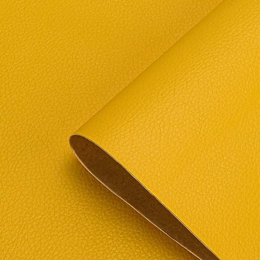 Yellow Leather Repair Patch Tape, 39.4 x 54 Inches Large Self-Adhesive Leather Repair Kit for Furniture, Car Seats, Vinyl Leather, Couches, Sofa, Chairs