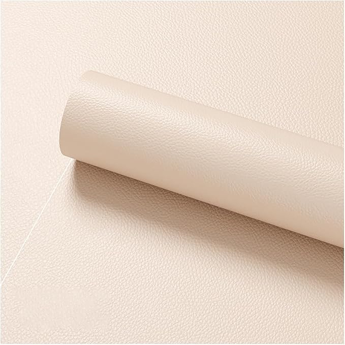 Faux Leather Repair Patch 19.7 × 197In,White Self - Adhesive Leather Repair, 2.5MM Thick Upholstery Leather for Upholstery Crafts, DIY Sewing, Sofas, Furniture, Car Seats, Chairs(1Pcs)