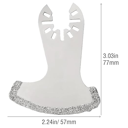Ettonsun 5 Pcs Diamond Oscillating Tool Blades, Segment Swing Multitool Mortar Cutting Saw Blades for Grit Grout Removal & Soft Tile Cut