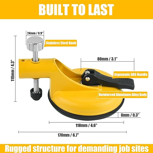 Floor Gap Fixer Tool & Countertop Seam Setter – Adjustable Vacuum Suction Cup Leveler for Laminate Flooring Repair, Granite Stone Slab Joining & Tile Installation