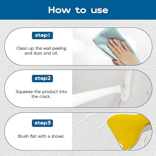 Efficient Drywall Repair Kit with Scraper, 2026 New Wall Mending Agent for Holes & Cracks, Multi-Functional Wall Patch Repair Kit for Wall Holes, Dents & Small Damage (2PCS)