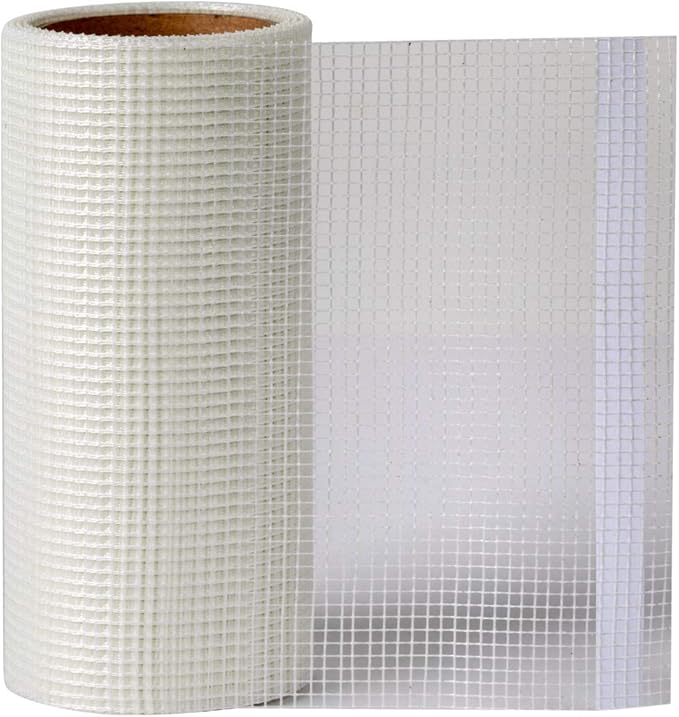 Duck Brand Self-Adhesive Drywall Repair Fabric, 6-Inch by 25 Feet, Single Roll, White (282084) (Pack of 4)