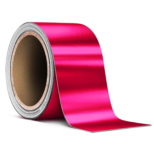 VViViD Satin Pink Magenta Metallic Chrome Pinstripe Vinyl Tape Roll (2” x 25ft)