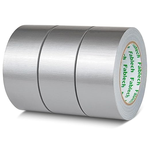 3-Pack Duct Tape Heavy Duty, 9 Mil Thickness, 2 Inch x 30 Yards, Waterproof Strong Adhesive, Flexible,No Residue, Tear by Hand, Multi-Use for Repairs, DIY, Industrial & Home (Silver)