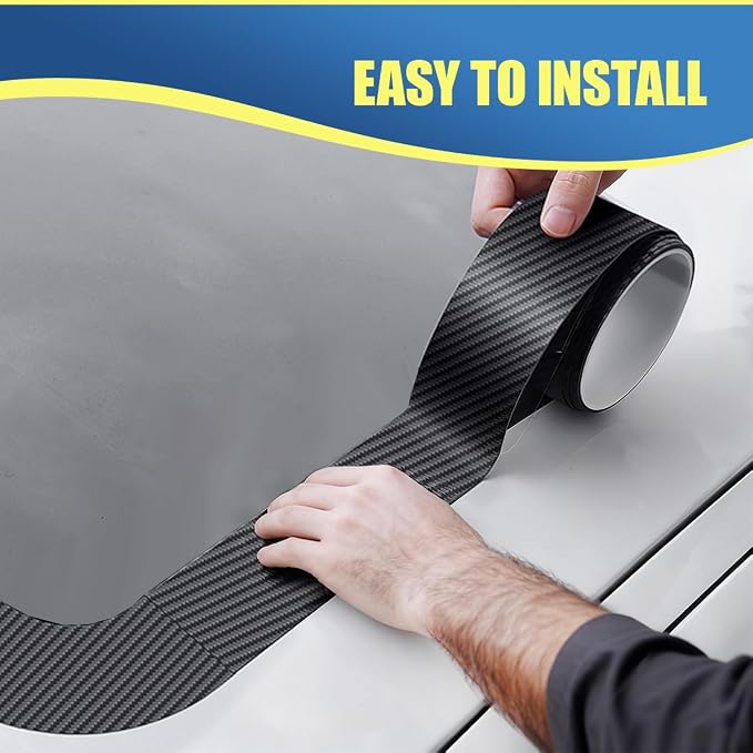 Car Sunroof Seal Strip, Waterproof Carbon Fiber Car Roof Window Edge Sealant Tape, Self-Adhesive Auto Weather Stripping, Vehicle Sunroof Leak-Proof Protection Trim for Trucks, SUVs (3M-9.8Ft)