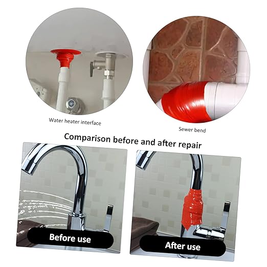 MAGICLULU Seal Tape for Plumbing Repairs Flexible Seam Tape for and Outdoor Use Reliable No Water Shutdown Needed