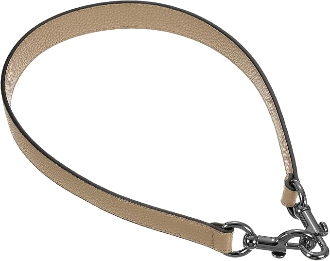 uxcell 25.59 Inch PU Leather Short Bag Strap with Clasp, Purse Handles Handbags Replacement Straps for Clutch Bag Underarm Bags, Tawny, Grey Buckle