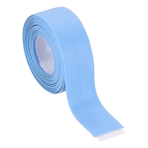 PATIKIL 1" x 6.6 ft Caulk Tape, Caulk Strips PVC Self Adhesive Caulking Tape Waterproof Edge Protectors for Bathroom Accessories Kitchen Countertop, Blue
