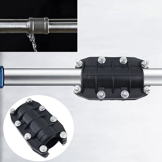Coshar Pipe Repair Clamp 1-1/2 Inch Water Pipe Leak Repair Clamps PE Pipes Leak Sealer for Pipes and Plumbing,Suitable for Pipes 40mm OD