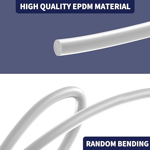 DGSL Backer Rod 1/4 Inch, Caulk Saver for Gaps and Joint Concrete Filling, EPDM Rubber Backer Rod Joint Filler for Driveway and Wall Cracks (16.4 Ft Length)