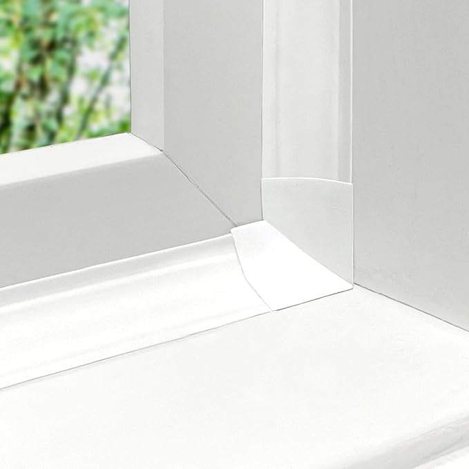 InstaTrim Inside Corners - 10 White 3/4" Wide Caulk Strip Inside Corner Pieces - Trim for Inside Corners - Paintable