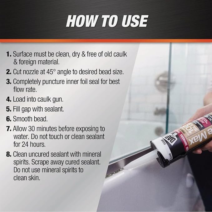 Silicone Max Kitchen and Bath Silicone Sealant, Almond, 10.1-oz.