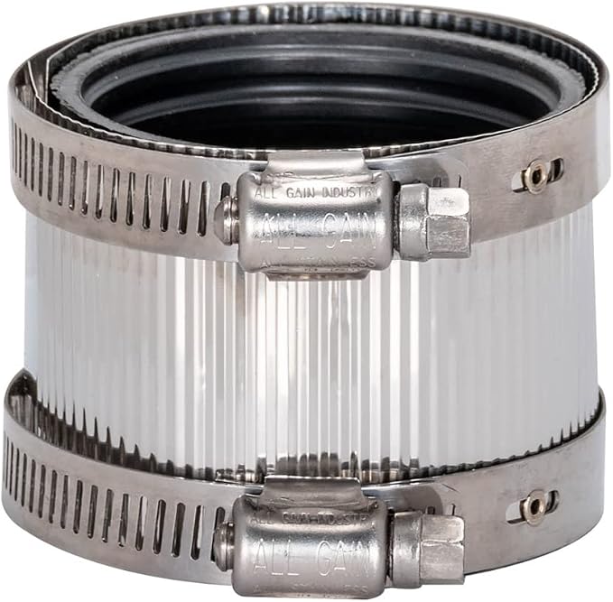 Eastman 2 Inch No-Hub Coupling with Stainless Steel Clamps, 43403