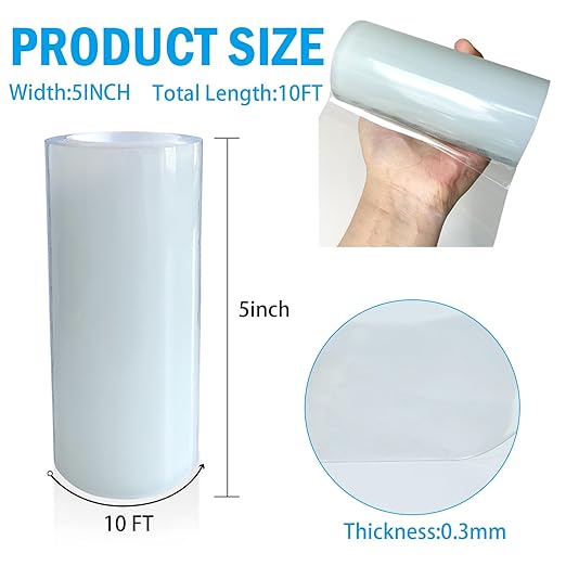 Clear Waterproof Repair Tape 5 Inch x 10FT, Heavy Duty Vinyl & Tarp Patch Tape for Tent, RV Awning, Boat Cover, Sail, Underbelly, Inflatable and Outdoor Fabric Repairs