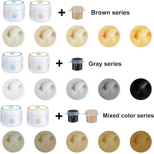 Tub, Tile and Shower Repair Kit (Color Match), 3.7oz Fiberglass Repair Kit, Porcelain Repair Kit White/Almond/Black/Bone/Bisque/Biscuit/Grey/Cream/Off White/Beige, Odorless Bathtub Paint