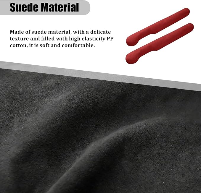 2PCS Car Seat Gap Filler, 2PCS Leather Between Chair Console Gap Plug to Impede ltems from Dropping, Automotive Interior Seat Seam Guard Stopper, Universal for Sedan RV Truck (Red)