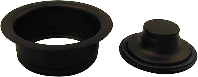 Westbrass D2089-12 4-1/4" Kitchen Sink Waste Disposal Drain Flange and Stopper, Oil Rubbed Bronze