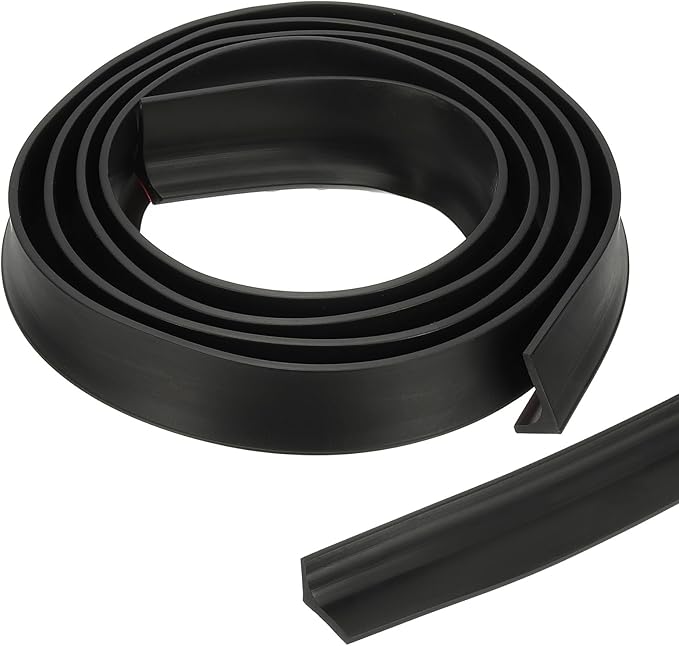 PATIKIL 79 Inch Collapsible Shower Threshold Water Dam Guard, Shower Stopper Barrier Self Adhesive Sink Splash Guard for Frameless Shower Door Bottom, Black (1.2"Wx0.6"T)