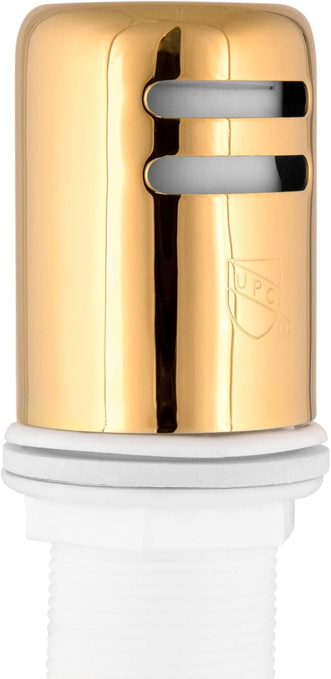 Design House 583872 Dishwasher Air Gap with Cover, Includes Two Finishes, White and Satin Gold