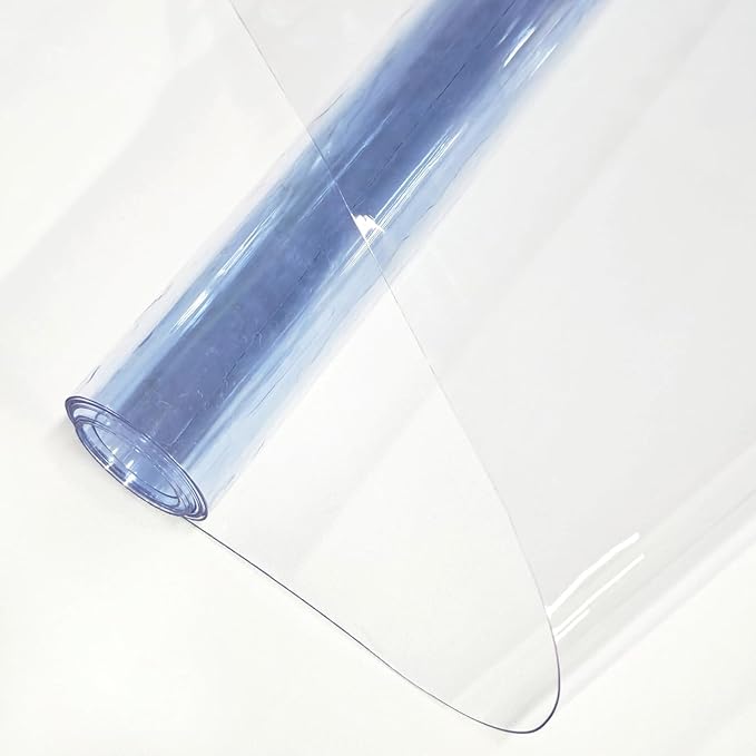 Clear Vinyl Fabric for Sewing, Transparent PVC Vinyl Roll 11.8" x 48"(30cmx122cm) Super Clear Vinyl Sheets, 0.5 mm Waterproof Vinyl Fabric for Making Handags Bows, Bags and DIY Crafts