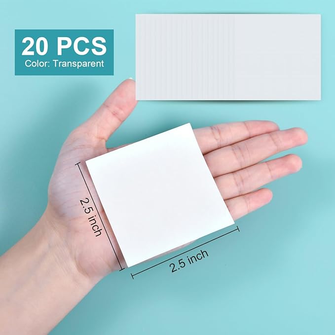 Yoleshy Inflatable Pool Patch Repair Kit, 20 Packs Inflatable Patch Repair Kit 2.5 in, TPU Clear Waterproof Tape for Pools, Bounce House, Air Mattress