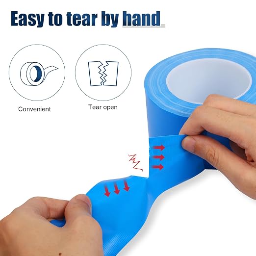 Blue Duct Tape Heavy Duty, 1.88 Inch x 35 Yard Waterproof Strong Adhesive Duct Tape for Indoor Outdoor Repairs Tear by Hand, 1 Roll