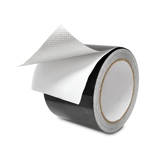 Black Heavy Duty Fabric Repair Tape,Waterproof Tent Repair Tape for Fabric, Awning, RV Roof, Underbelly, Tarp, Tent,UVproof,Multipurpose Leather Patch Repair Kit,3 Inch x 20 FT,1 Roll