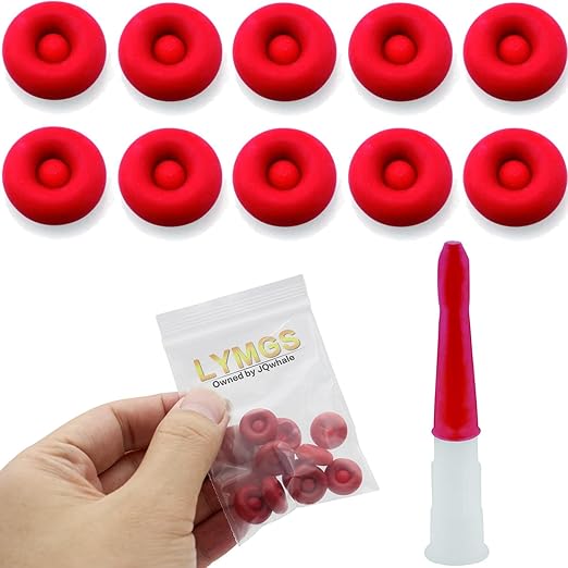 Universal Fit Caulk Tube Latex Sealing Caps, Caulk Saver Cover Sealer for Sealing and Preserving Open Caulking Tube, Red 10 Pack