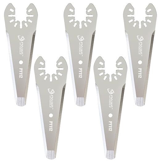 3" Tapered Oscillating Caulking Cutter, Multitool Scraper Blades for Caulk Adhesive Sealant Removal (5-Pack)