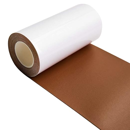Leather Repair Patch Kit Reddish Brown 3 x 60 inch Leather Repair Tape Self Adhesive Patch for Furniture, Couch, Sofa, Car Seats, Computer Chair First Aid Vinyl Repair Kit