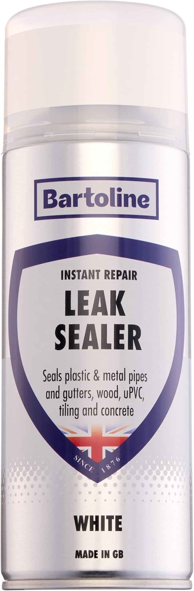 Bartoline Leak Sealer Spray,White 13.5 oz - Waterproof Sealant for Roofs, Gutters, Pipes, Cracks & Outdoor Repairs Durable & Overpaintable - 400 ml