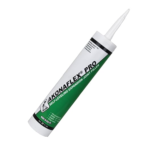 Akonaflex Pro Self-Leveling Expansion Joint Repair - Concrete Crack Filler, Self-Leveling Technology, Great for Driveways & Sidewalks, Caulk, Backer Rod Compatible, Seals Joints (29 Fluid Ounces)