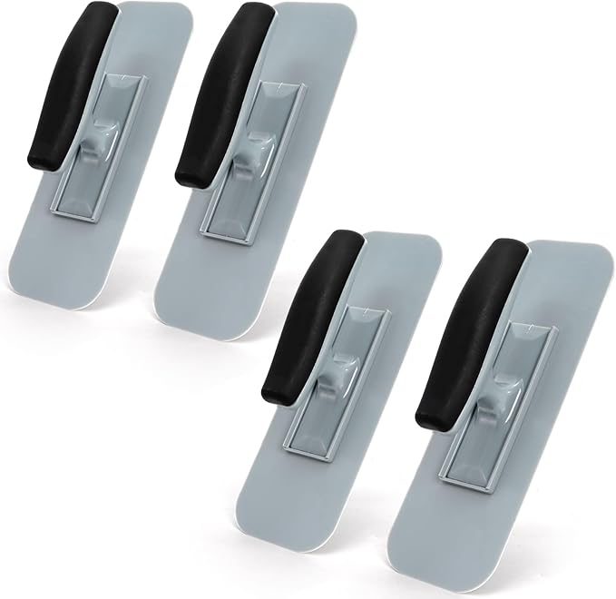 Peohud 4 Pack Plastic Trowels with Comfortable Grip Handle, Lightweight Finishing Trowels for Plastering, Spackling, Drywall Joint, Small Repairs on Wall and Corner