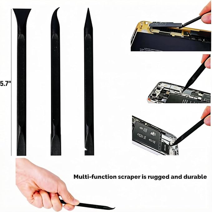 Plastic Scraper Multi-Purpose Scraper Non-Scratch Cleaning Tool Car Detailing kit,Easy to Clean Small and Narrow Spaces and Gaps, Perfect to Remove Labels, Dirt, Cleaning Car Interior Details