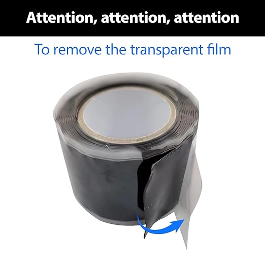 2 Rolls Rescue Tape Self-fusing Silicone Tape 1in(W) x 10ft(L) Waterproof Rubber Tape, Water Hose Leak Seal Pipe Plumbing Hose Repair Tape for Cable Insulating Strech Wrap Seal Black Grip tape