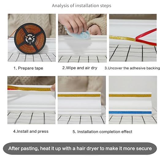 Caulk Tape Waterproof Self Adhesive,Bathroom Accessories Sealant Strip Caulk Strip Caulking Tool,Caulking Sealing Tape for Kitchen Countertop,Toilet,Windows,Decor (White, Planar)