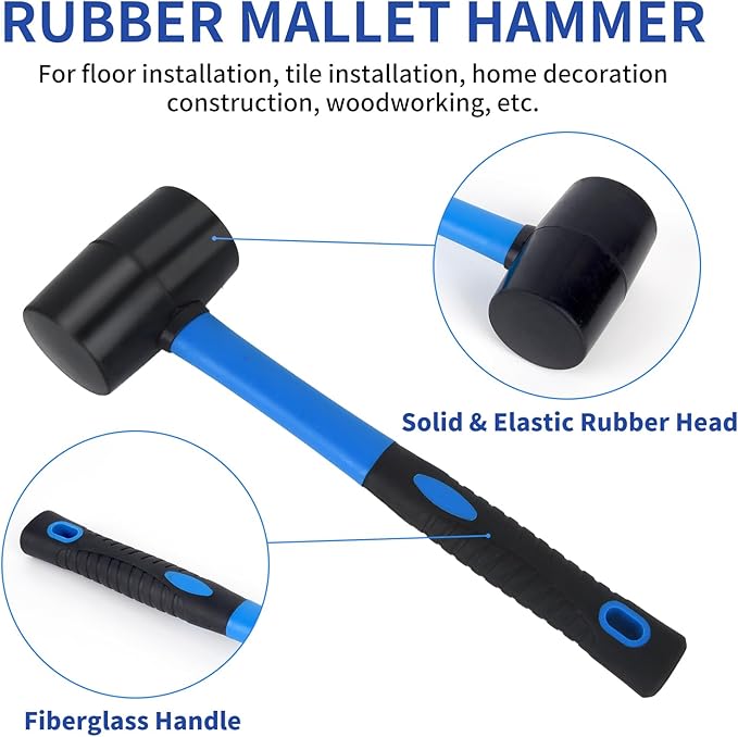 Floor Gap Fixer Tool for Laminate Floor Gap Repair Include Suction Cup and Mallet -Blue Kit(Can't use on scraped surface floor)