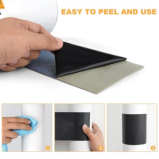 Waterproof Patch and Seal Tape, 4" x 13 ft, UV Protective Extra Thick Sealant Tape for RV Roof Leak Repair, Permanent Bond for Cracks, Tears, Holes – Weatherproof for Camper Trailer Boat Tent
