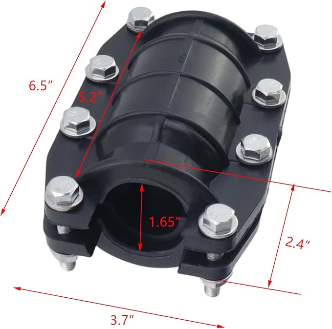 Coshar Pipe Repair Clamp 1-1/2 Inch Water Pipe Leak Repair Clamps PE Pipes Leak Sealer for Pipes and Plumbing,Suitable for Pipes 40mm OD