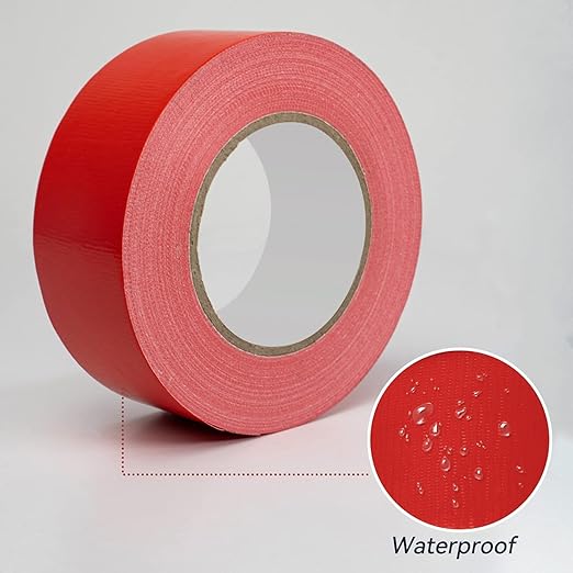 Reniteco Red Duct Tape- 2 inches x 45 Yards, Waterproof & All-Weather, No Residue, UV Resistant, Heavy Duty for Car, Home & Outdoor Repairs, 1 Roll