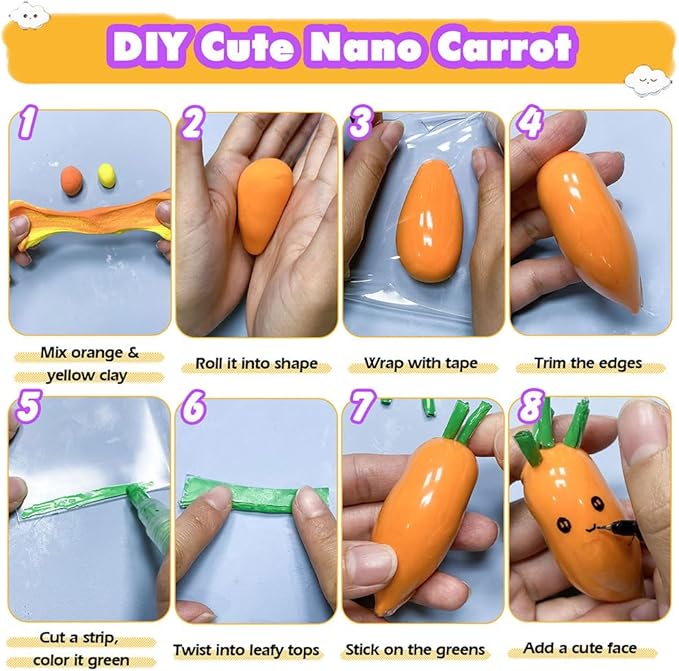 Nano Tape Squishy Kit DIY Vegetables